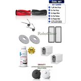 Roboclinic Roborock Qrevo Edge 5V1 Robot Süpürge Uyumlu Yedek Toz Torbası, Fırça, Hepa Filtre, Mop, Deterjan Seti
