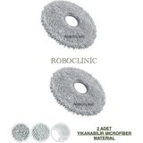 Roboclinic Roborock Saros 10R Robot Süpürge Uyumlu Yedek Microfiber Mop Paspas Bezi -2 Adet - 1 Adet
