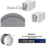 Roboclinic Roborock Saros 20 Sonic Robot Süpürge Uyumlu Yedek Toz Torba, Mop Paspas 4 Parça - 1 Adet