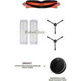 Roboclinic Xiaomi Mi Robot Vacuum Mop 2 Pro Siyah Robot Süpürge Uyumlu Yedek Fırça, Hepa Filtre - 5 Parça