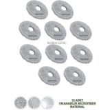 Roboclinic Xiaomi Robot Vacuum X10+ (Plus) / X20+ (Plus) Robot Süpürge Uyumlu Yedek Mop 10 Parça