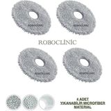 Roboclinic Xiaomi Robot Vacuum X20 Pro / X20 Max Robot Süpürge Uyumlu Yedek Microfiber Mop Paspas 4 Parça - 1 Adet
