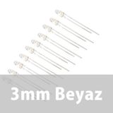 Robocombo 10 Adet 3 mm Şeffaf Beyaz Led
