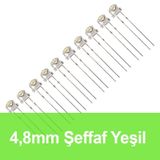 Robocombo 10 Adet 4.8 mm Şeffaf Yeşil Mantar Led