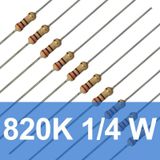 Robocombo 10 Adet 820K 1/4 W Direnç