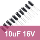 Robocombo 10uF 16V 10 Adet Elektrolitik Kondansatör