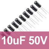 Robocombo 10uF 50V 10 Adet Elektrolitik Kondansatör