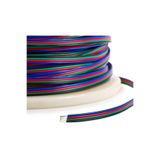 robodünya 100 Metre Rgb Kablo 4 Lü Şerit Led Kablosu 4X0.22 Kalaylı %100 Bakır