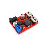robodünya LM2596S Çift USB DC-DC Voltaj Düşürücü – 6-40V Giriş, 5V 3A Sabitleyici Güç Modülü