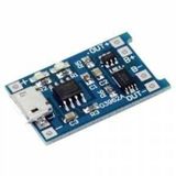 Robodünya-Tp4056 Korumalı Lityum Pil Şarj Devresi Micro Usb Batarya