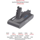 Robogil Dyson V10 2500 mah Uyumlu 25.2 V Dikey Süpürge Bataryası