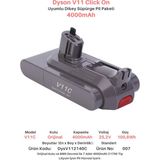 Robogil Dyson V11 Butonlu Kutu 4000MAH Uyumlu Batarya Dikey Süpürge Pili DYSV112140C
