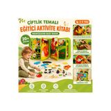 robokids Montessori Keçe Aktivite Kitabı | Eğitici Busy Book | Çiftlik Temalı | İnce Motor Gelişim Oyuncağı