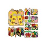 robokids Montessori Zürafa Keçe Eğitim Kitabı | Busy Book Aktivite Oyuncağı