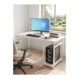 ROBOKİT Çalışma Masası Beyaz 140x60 Çalışma Masası, Bilgisayar Masası, Ofis Masası, Metal Ayaklı TEK RAFLI