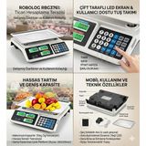 Robolog Şarjlı Elektronik 40.kg Manav Terazi - 40 KG