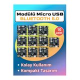 RoboPazar 10-adet Bluetooth 5.0 Ses Alıcı Modülü (VHM-314) Micro USB