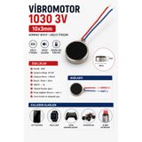 RoboPazar 1030 3V Mikro Titreşim Motoru 10×3 mm Mini Vibrasyon Motoru DC Mikro Motor