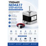 RoboPazar 17HS4401 NEMA17 Step Motor – 1.8° 1.5A Bipolar Step Motor 42N·cm