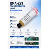 RoboPazar RMA-223 Sıvı Lehim Akısı Flux 10cc – SMD, SMT, BGA ve PCB Lehimleme Akısı
