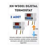 RoboPazar XH-W3001 220V AC Dijital Termostat 1500W (2 adet)