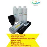 Roboqoq Topraksız Tarım Hidroponik Set Hobi Kiti Ec Metre Ph Metre A B Besini Ph Düşürücü File Saksı