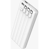 Robor R712 Beyaz Taşınabilir 10.000 mAh Powerbank - Entegre Kablolu ve Kablosuz Şarj Desteği