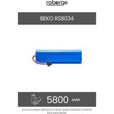 Roborge Beko RS8034 Robot Süpürge Uyumlu Batarya 5800 mAh - Muadil Ürün - Süpürge Yedek Parça