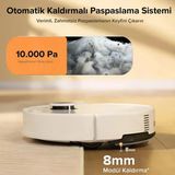 Roborock 10000Pa Akıllı Robot Süpürge Vibrarise 2.0 Titreşimli Paspas Lidar Navigasyon Çift Kauçuk Fırça