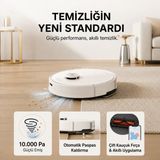 Roborock 10000PA Emiş Güçlü Akıllı Robot Süpürge Islak Kuru Çift Fırçalı Engel Tanıma Sistemli Titreşimli Mop - 61 - Beyaz