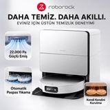 Roborock 22000PA Kendi Kendini Temizleyen Otomatik Akıllı Robot Süpürge Kameralı Görüntülü Takip, Gelişmiş Teknolojili - 61 - Beyaz