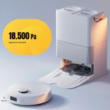 Roborock 75°c Sıcak Su ile Kendini Yıkama Boşaltma Akıllı Robot Süpürge 18500PA Emiş Gücü Otomatik Toz Boşaltma Lidar Navigasyon Döner Mop 180DK Çalışma Beyaz