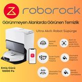 Roborock Lazer (Lıdar + Slam) Haritalandırma Teknolojisi Ultra Akıllı Robot Süpürge Beyaz