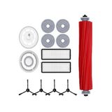 Roborock QRevo Pro/Qrevo Plus QRevo S/QRevo MaxV Robot Süpürge Uyumlu 1 Adet Ana Fırça,4 Adet Mop Paspas Bez,4 Adet Yan Fırça,2 Ad.Hepa Filtre,2 Adet Braket Mop Tutucu Yedek Parça Seti-13 Parça