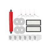 Roborock QRevo S/QRevo MaxV/QRevo Pro/Qrevo Plus Robot Süpürge Uyumlu 1 Adet Ana Fırça,4 Adet Yan Fırça,2 Adet Hepa Filtre,4 Adet Mop Paspas,6 Adet Toz Çöp Torbası,Yedek Parça Seti-17 Parça