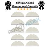 Roborock S6 MaxV Uyumlu 10 Adet Tam Yüzey Mikrofiber Kalın Mop