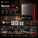Roborock Saros 20 Siyah Robot Süpürge