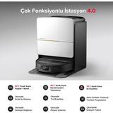 Roborock Saros Z70 22.000PA Ultra Güçlü Emiş Güçlü Otonom 4 cm Engel Aşabilen Sıcak Su Yıkamalı ve Kurutmalı Siyah Robot Süpürge, Siklon ve Hepa Filtreli + Mutfak Tartısı - Beyaz - Silver