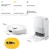 Roborock Tam Otomatik 18.500 Pa Hyperforce Duodivide Çift Fırça Flexiarm Kenar Silme 75°c Sıcak Su Mop Yıkama Akıllı Robot Süpürge Beyaz