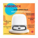 Roborock Ultra 18.500 Pa Hyper Force Emiş Gücüyle Akıllı Robot Süpürge Beyaz Sert Zemin Kullanımı İçin