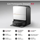 Roborock Yeni 22.000 Pa Yüksek Emiş Gücü Otomatik Istasyonlu Robot Süpürge, Mop Yıkama Yapay Zeka Navigasyon, Gelişmiş Çift Kamera Sistemi - Siyah