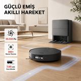 Roborock Yeni 36000 Pa Emiş Güçlü 100 Derece Sıcak Suyla Paspas Yıkayan Akıllı Istasyonlu Kavisli Yan Fırçalı Islak Kuru Robot Süpürge, Çift Fırçalı S20 Sonic + Mutfak Tartısı - Siyah