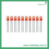 Robot Diyar Kırmızı 5 mm 10 Adet Led Paketi