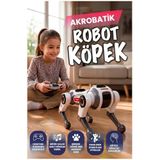 Robot Dog Akıllı Robot Köpek – 2.4ghz Uzaktan Kumandalı, 360° Omni Tekerlekli, Drift ve Akrobatik Hareketli, Işık ve Ses Efektli Oyuncak AI Robot Dog