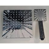 Robot Duş Başlığı - Flat Duş Başlığı - Tepe Duş + El Duşu - Kare ( Krom) - ( 19,7 X 19,7)