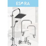 Robot Duş Sistemi Banyo Lavabo Mutfak Musluğu Çeşmesi Bataryası 4'lü Ful Set - Krom