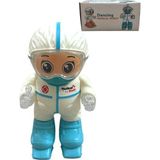 Robot Pilli Işıklı Sesli Müzikli Patenli Kayan Medical Robot Oyuncak 18 Cm