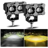 Robot Sis Farı Çift Renk Sarı-beyaz Araç Motosiklet Off Road Led Lamba Çift Gözlü 50w Metal 2 Adet