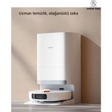 Robot Süpürge - 6000 Pa Emiş Gücü, Akıllı Navigasyon ve Otomatik Çöp Boşaltma ile Derin Temizlik