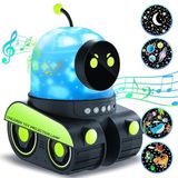 Robot Tasarımlı Okyanus Dünyası Projeksiyon Lambası | Çocuklara Özel Gece Lambası & Bluetooth Müzik Çalar | Uzaktan Kumandalı